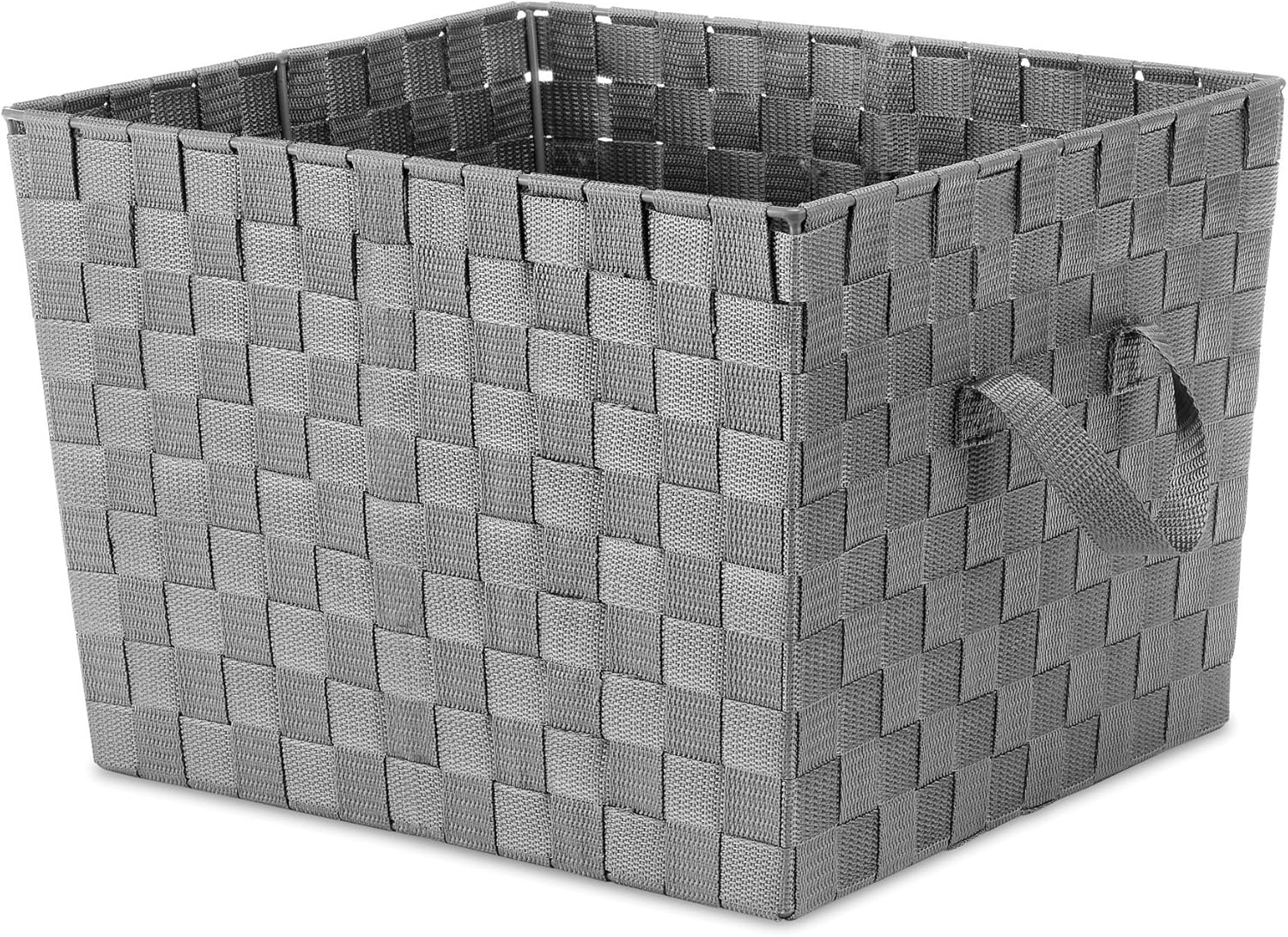 Whitmor 6581-1981-grey Woven Strap Tote, Gray, 13" X 15" X 10"