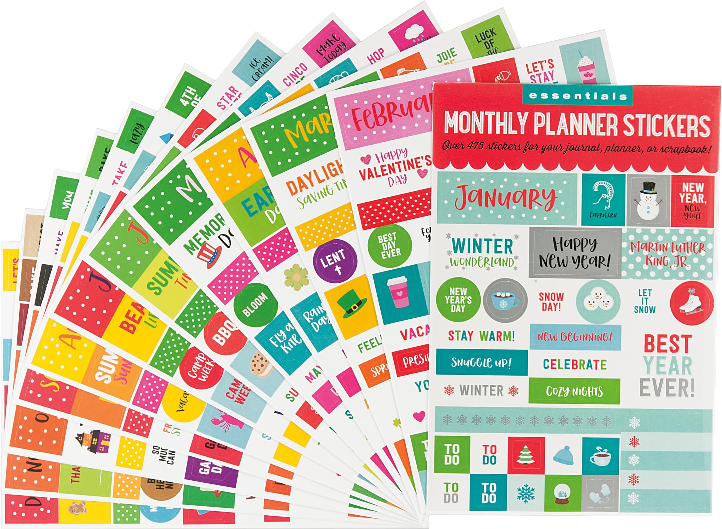 Essentials Month By Month Planner Stickers (set of 475 stickers)
