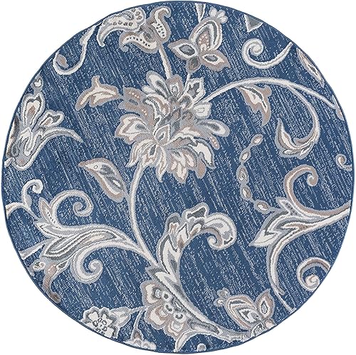 Miniatura 7 de Alfombra redonda moderna azul marino de 8 pies  Alfombra de área  Alfombra interior para sala de estar, comedor, alfombra de dormitorio, alfombra de