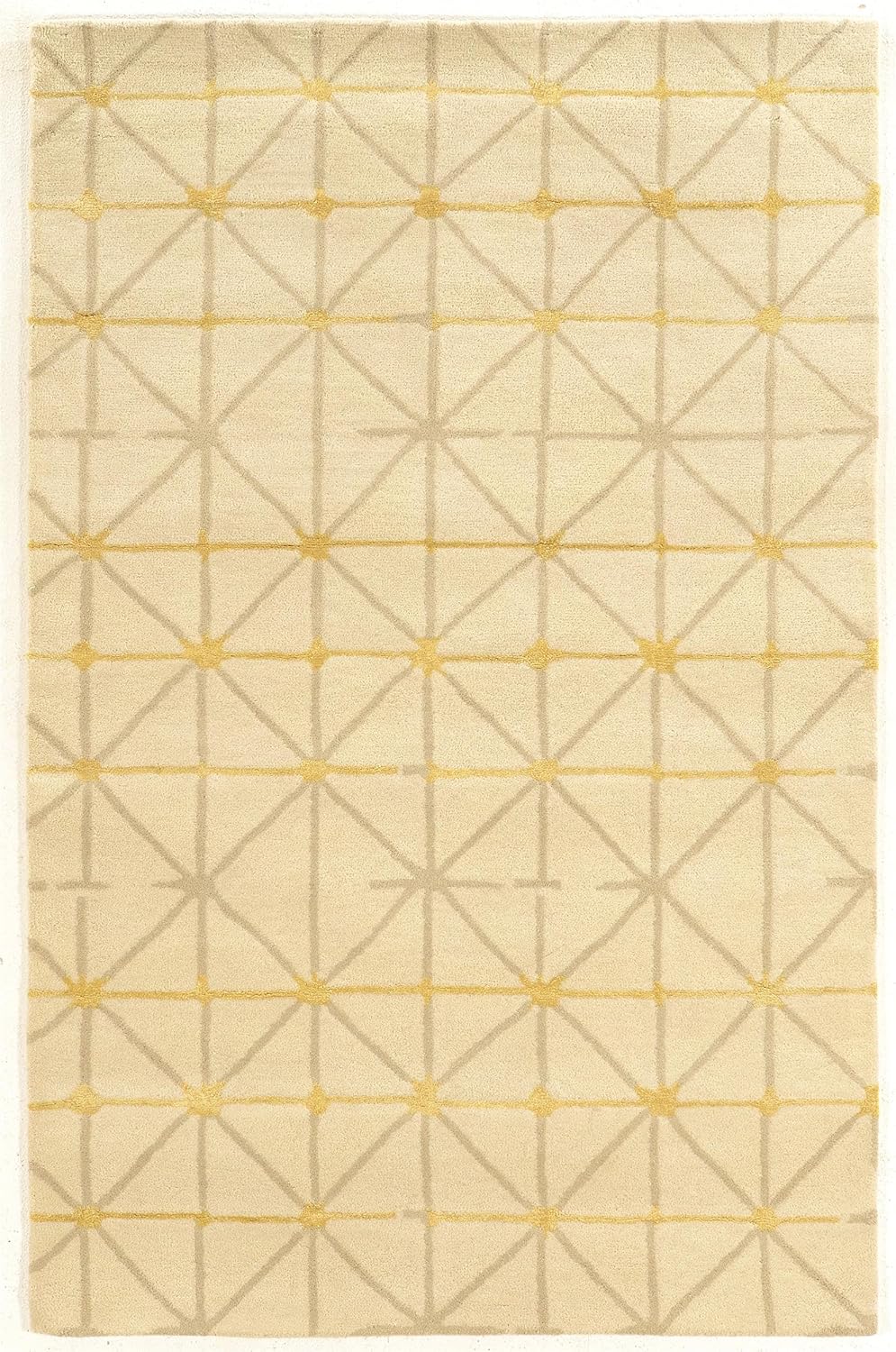 BOWERY HILL 96'' x 132'' Transitional Wool Hand Tufted Rug in Ivory/Gray