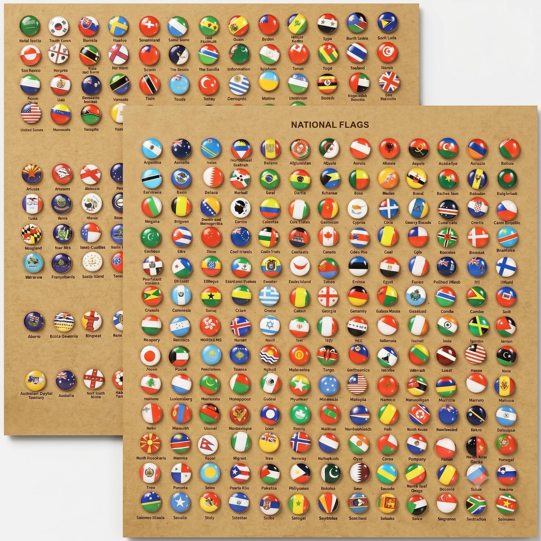 218 Pcs National Flag Map Pins for Cork Board World Map Tracker Metal Drawing Pins Travel Geography Educational PushPins for Office Bulletin Notice Board