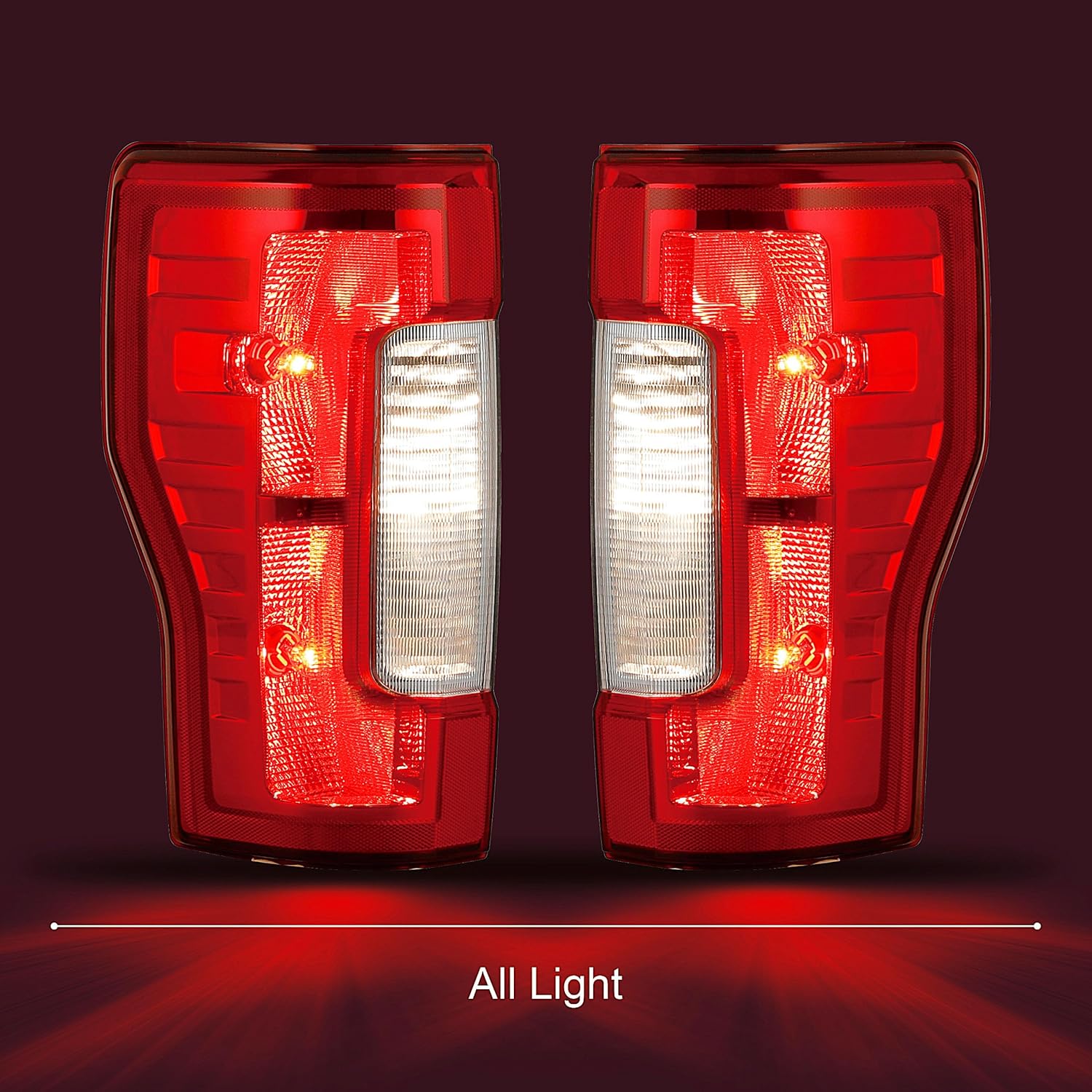 Halogen Tail Lights W/o Blind Spot Compatible With 2017 2018 2019 Ford F-250 F-350 F-450 Super Duty Rear Taillight Tail Lamp Left Driver Side HC3Z13405D, HC3Z13405F, FO2800256