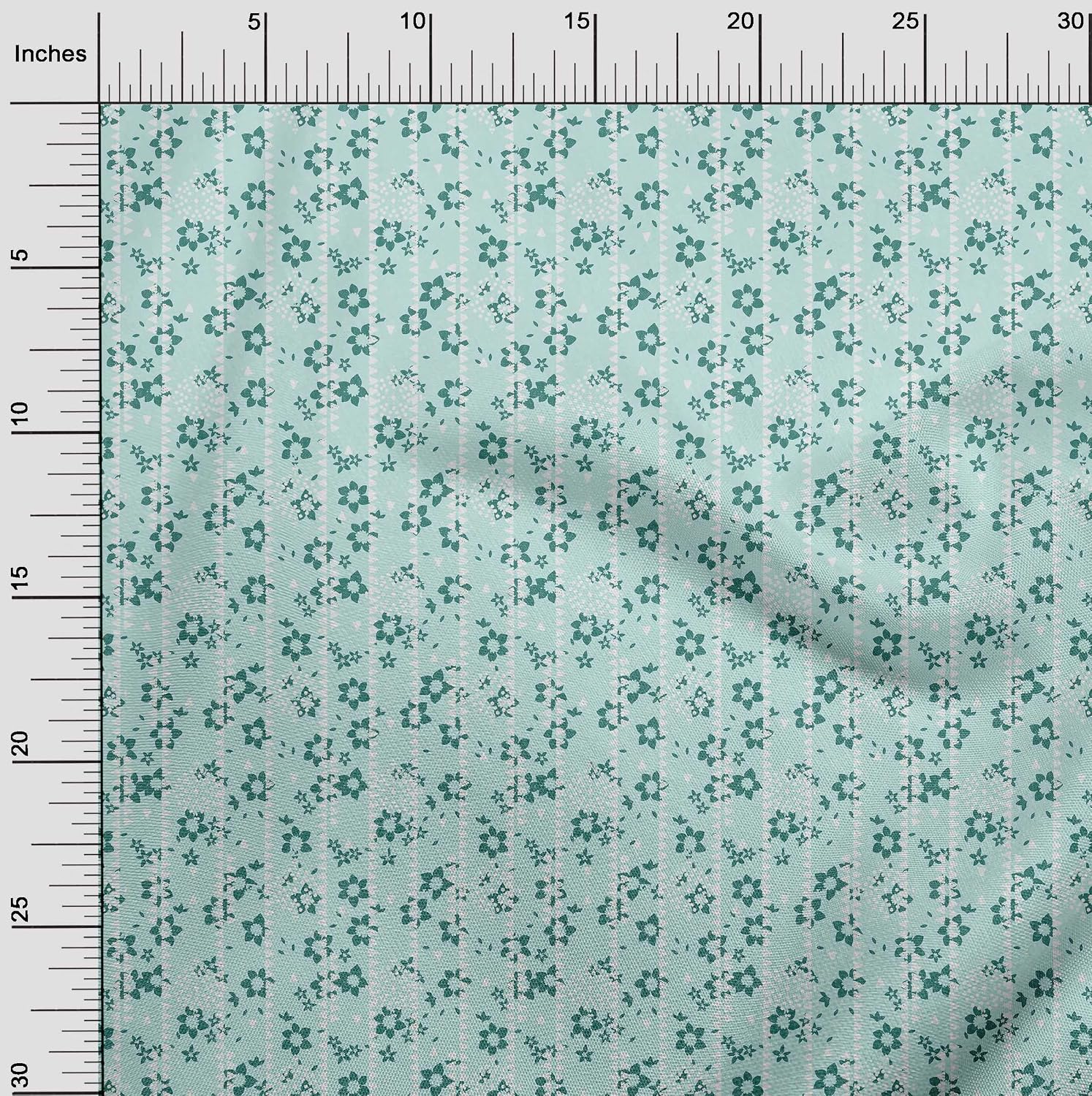 oneOone Cotton Flex Aquamarine Fabric Mandala Texture Quilting Supplies Print Sewing Fabric By The Yard 40 Inch Wide
