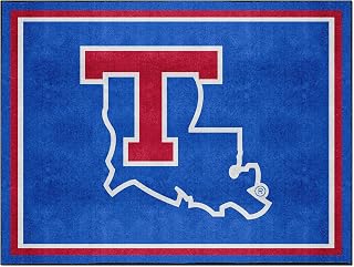 FANMATS 20201 Louisiana Tech University 8ft. x 10 ft. Plush Area Rug