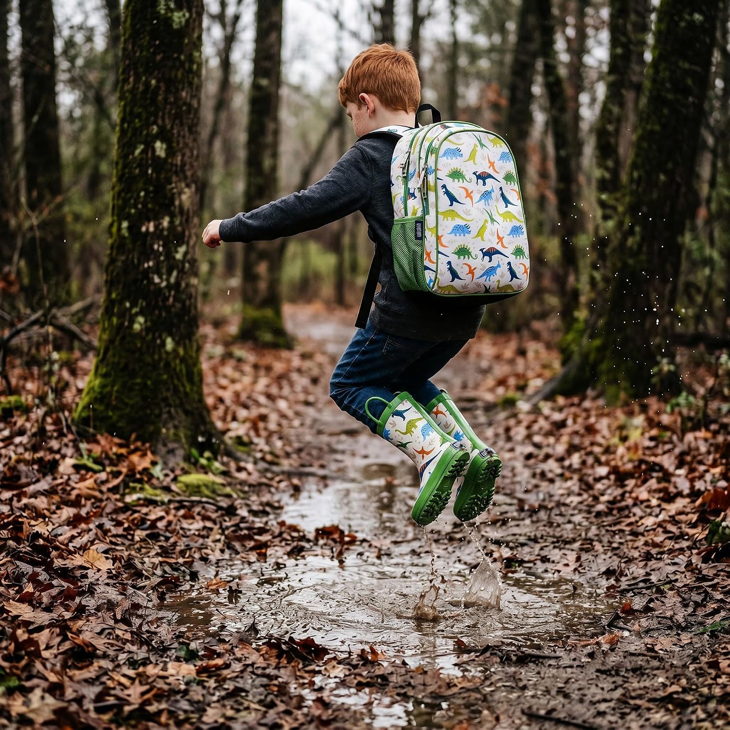  15 Inch Backpack for Boys | Ages 5-10, padded straps, side water bottle pocket — coordinates with matching  lunch boxes thumbnail