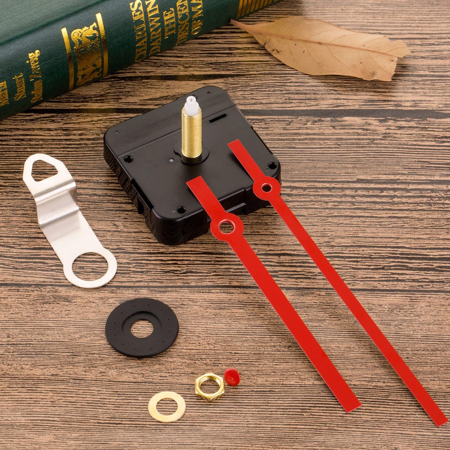 Mudder 31 mm Long Shaft Quartz Clock Movement DIY Clock Repair Kit (Red)