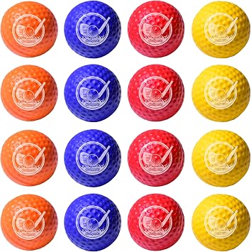 GoSports Foam Golf Balls Limited Flight Golf Balls for Indoor and Outdoor Training, Realistic Feel Dimple Design, Long Lasting Safe Foam Golf Ball with Storage Tote