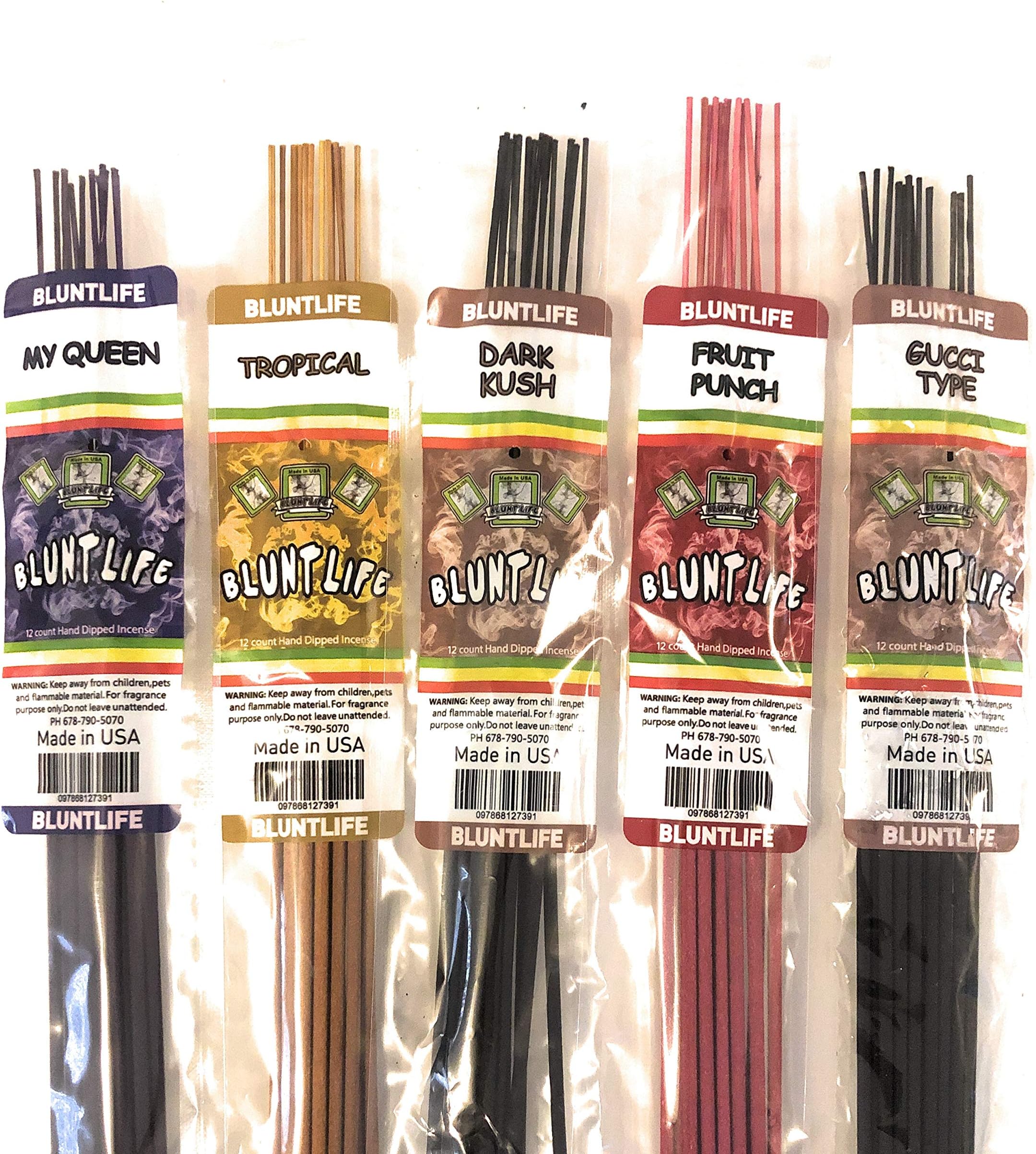 Blunt Life11" Incense: 5 Assorted Fragrance Pack