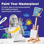 Artlicious Canvas Panels 12 Pack - 4"X4" Super Value Pack- Artist Canvas Boards for Painting