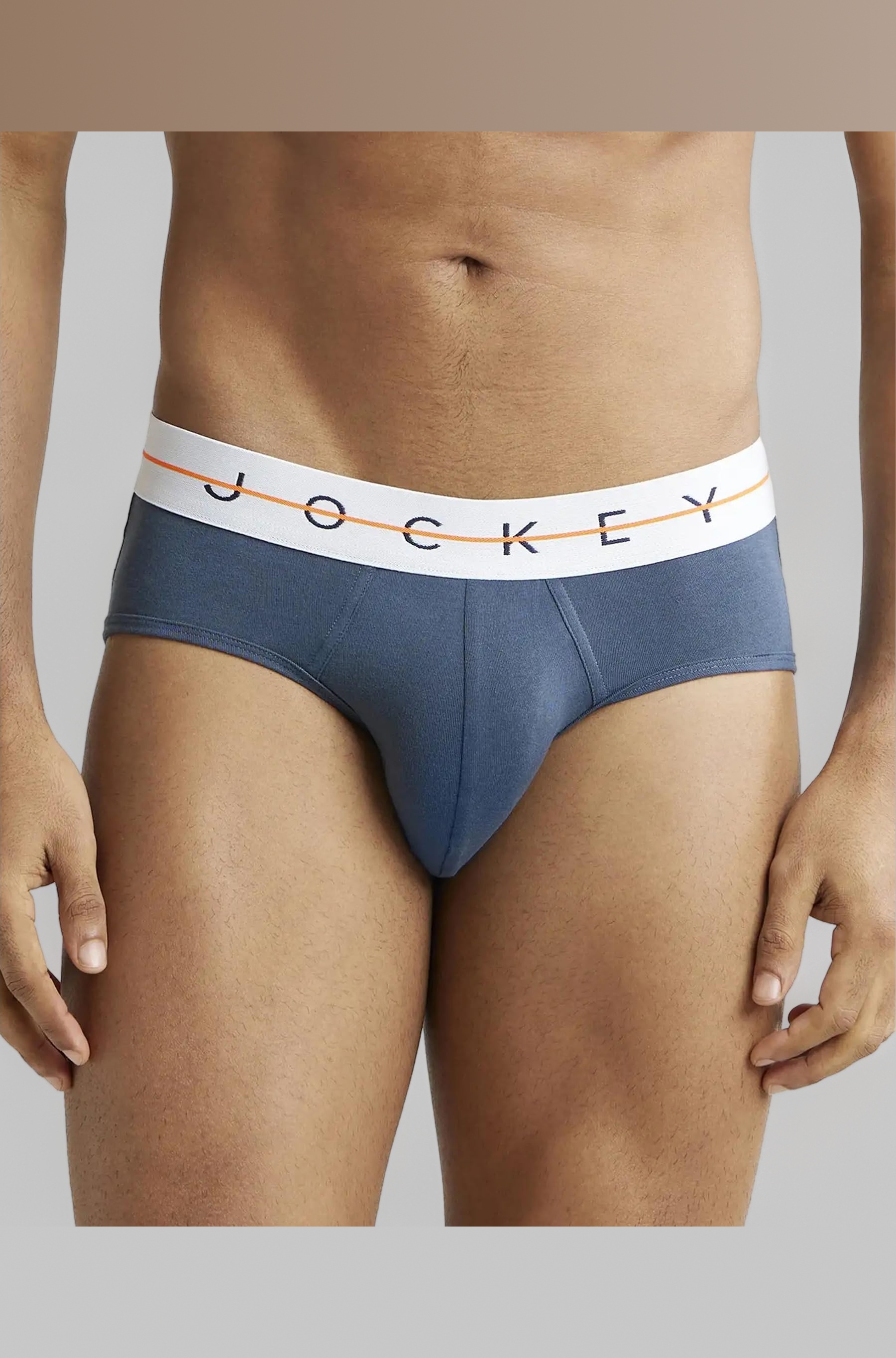 Jockey NY15 Men's Super Combed Cotton Elastane Stretch Solid Brief with Ultrasoft Waistband