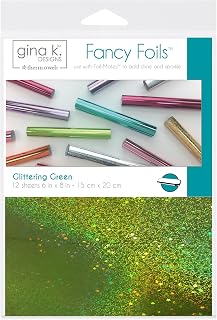 Thermoweb Gina K Designs Fancy Foil 6 "X8 12/Pkg, Color Verde Brillante