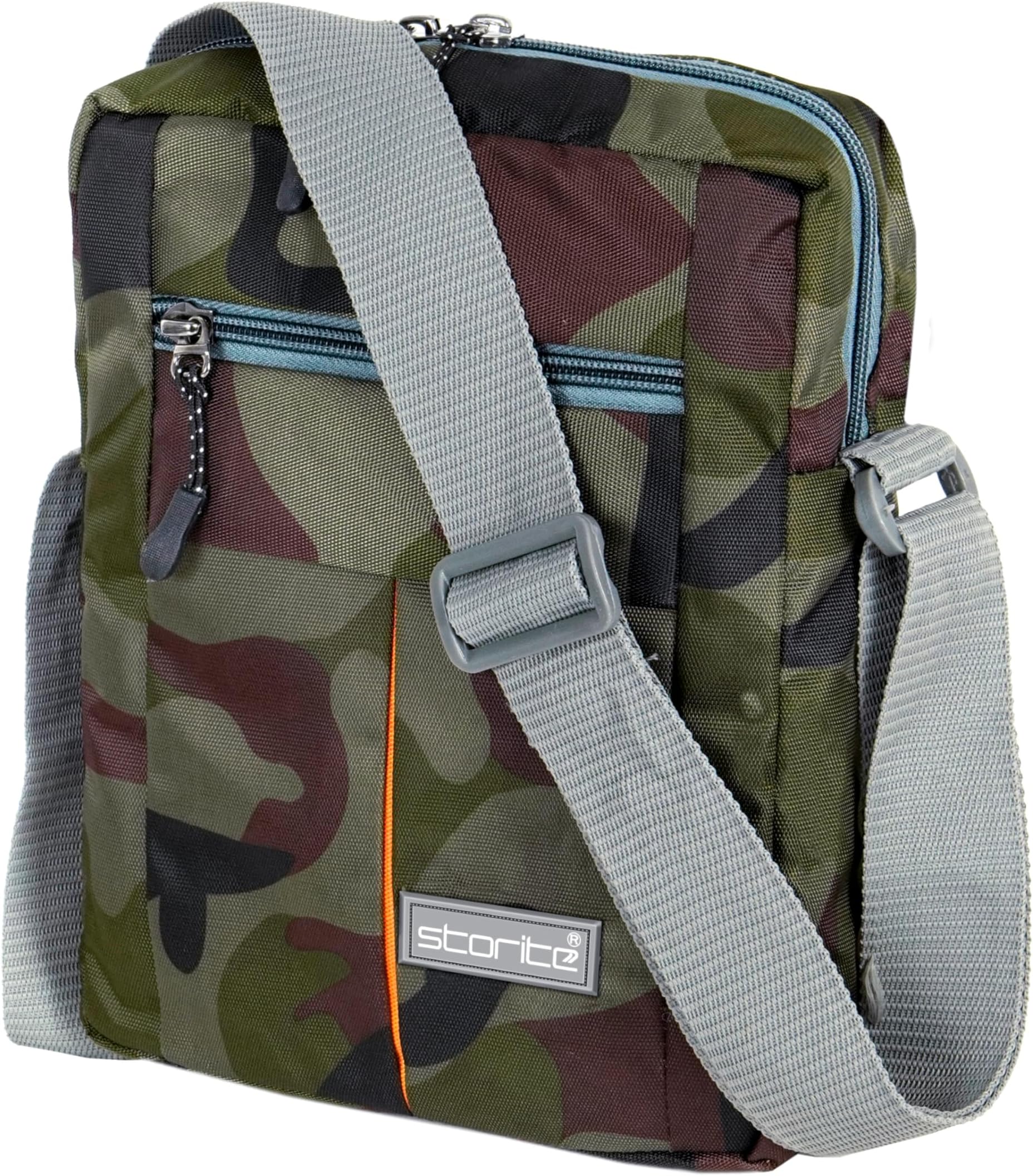 10 Inch Stylish Padded Mini Sling Bag for Men and Women, Small Passport Travel Bag and Small Sling Bag With Water Bottle Pocket (25x16x7.5cm)