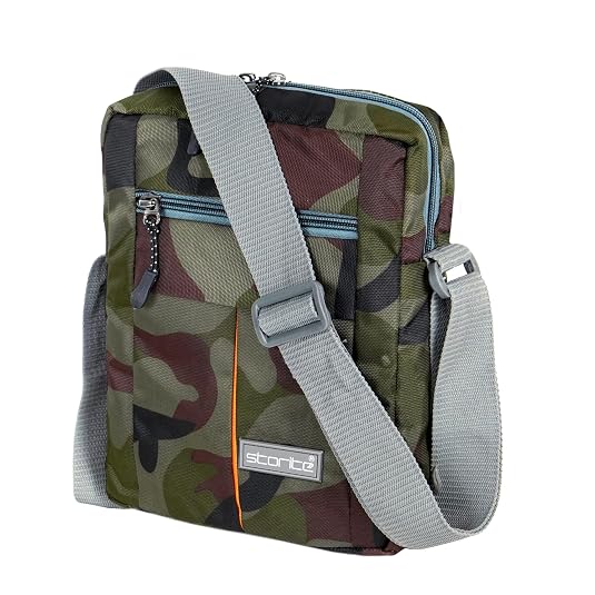 Storite 10 Inch Stylish Padded Mini Sling Crossbody Bag for Men and Women