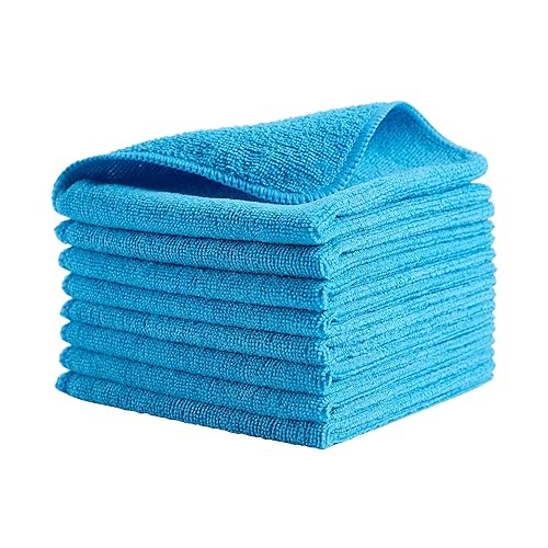 Rubbermaid Commercial 1820577, paño económico de microfibra, 12 x 12 pulgadas, color rojo (paquete de 24), 12" x 12", Azul, 1