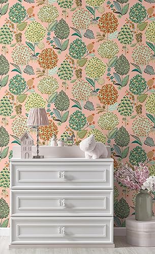 Miniatura 6 de NextWall Blooming Bulbs - Papel tapiz floral para despegar y pegar (rosa posy)