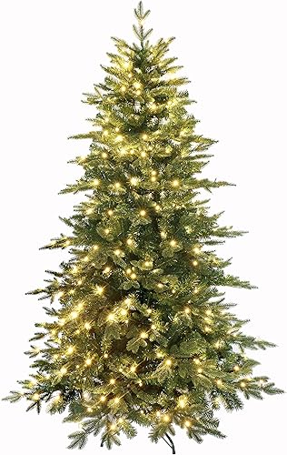 Miniatura 7 de Árbol de Navidad artificial de abeto Fraser preiluminado de 7 pies (7 pies preiluminado)