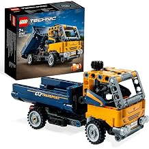 LEGO Technic Dump Truck Toy 2in1 Set, Construction Vehicle Model to Excavator Digger, Engineering Toys, Gift for Boys and Girls Aged 7 Plus 42147
