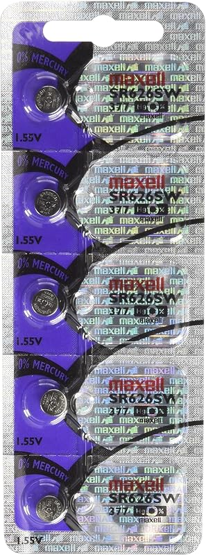 Pilas para reloj Maxell SR626SW 377 de óxido de plata, paquete de 5