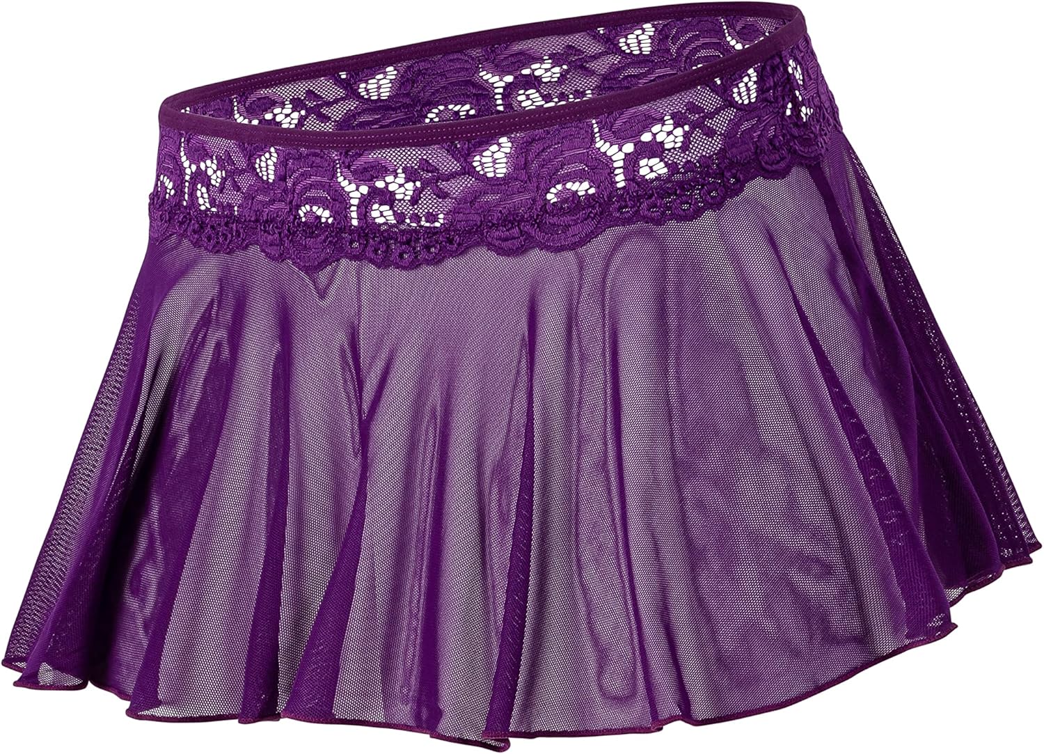 Pinup Doll Sheer Lace Skirt, Women's Lace Sheer Mini Skirt, Sizes Small Through XX-Large