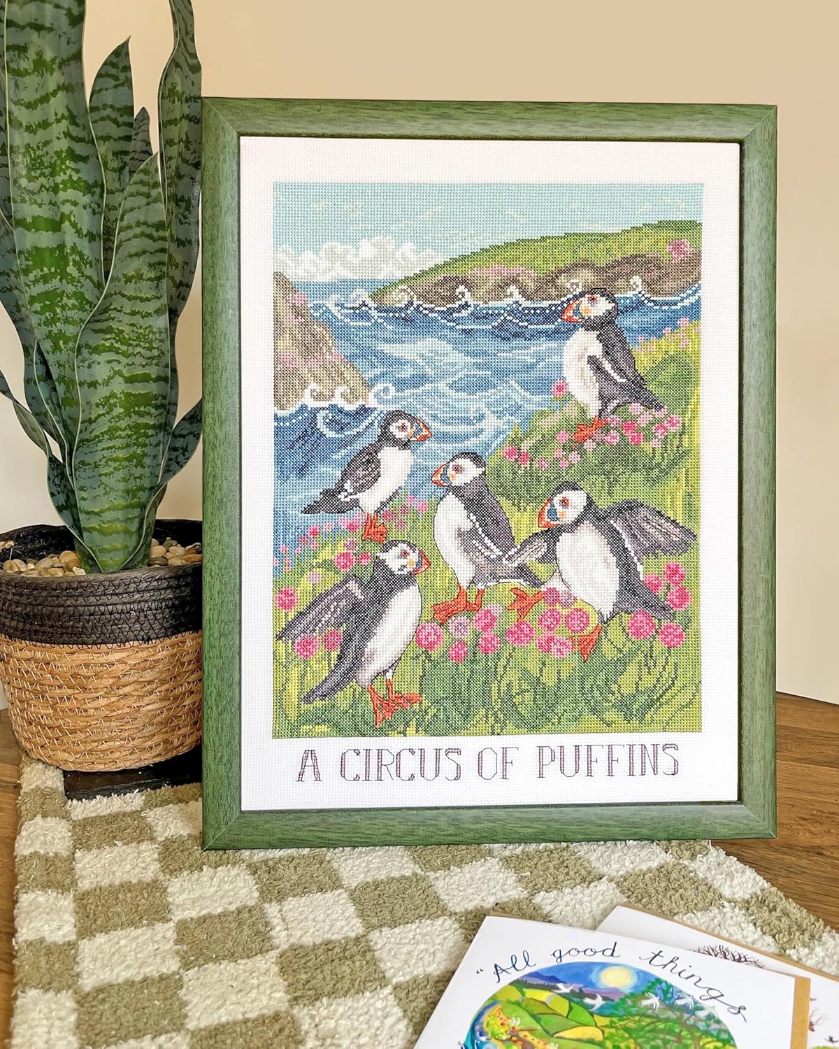 Bothy Threads Counted Cross Stitch Kit - A Circus of Puffins