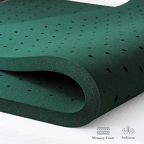 Vista 17 de CHUN YI Cubrecolchón con infusión de gel de 2 pulgadas, espuma viscoelástica refrescante, transpirable, soporte corporal ventilado