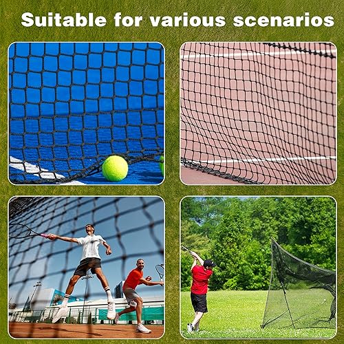 Miniatura 3 de Red de golf, 12 x 12 pies, 12 x 15 pies, 12 x 20 pies, red de práctica deportiva para béisbol, hockey, fútbol, red para garaje, patio trasero, red