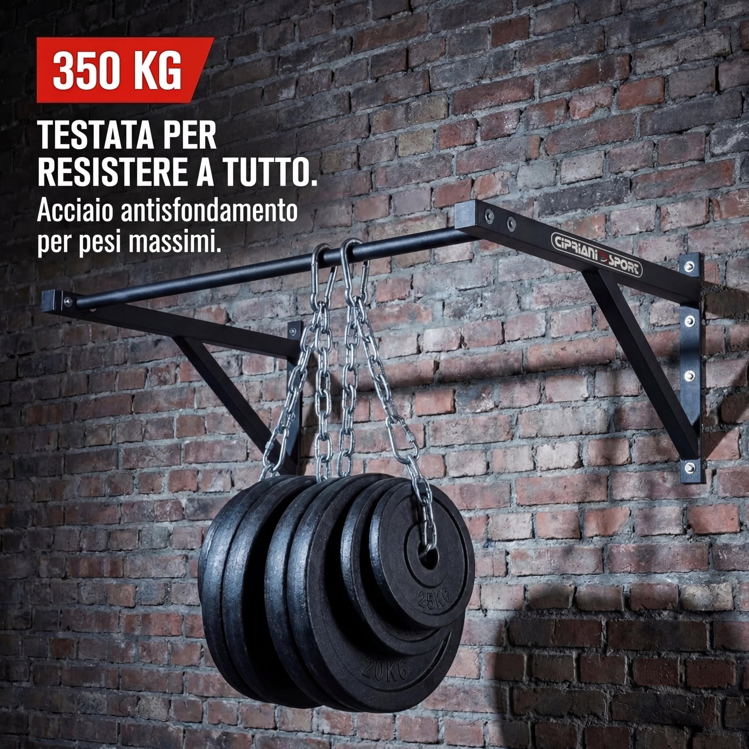 Barra Trazioni a Muro personalizzata per Home Gym - Wall Bar Professionale per Muscle Up & Pull Up - Kit di Fissaggio Incluso - Robusta per Calisthenics fitness, Indoor Palestra