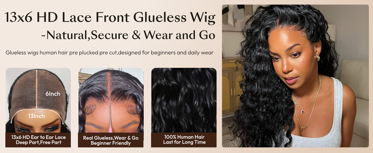 Amazon.com : UNICE 13x6 Deep Water Wave Lace Front Wigs 