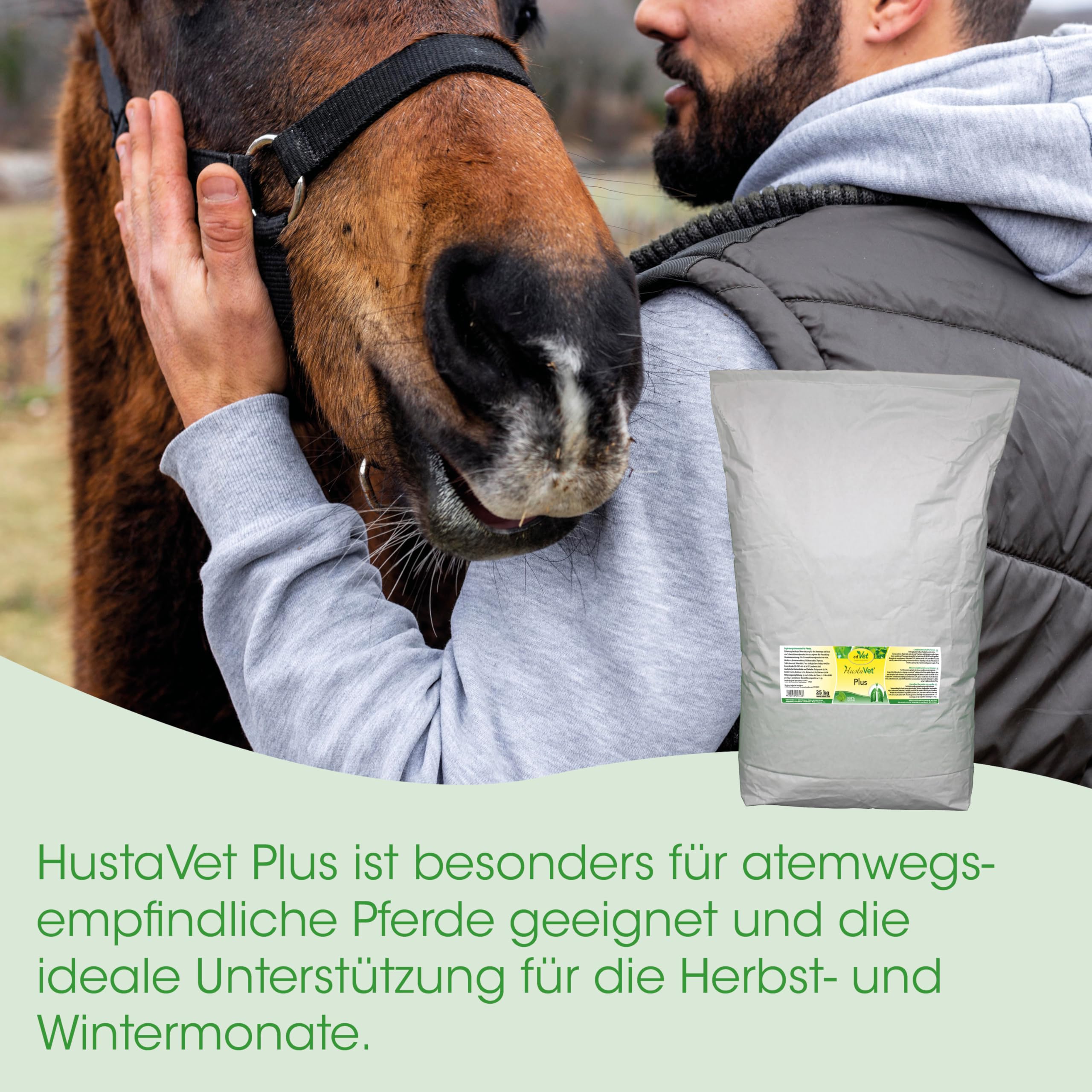 cdVet Prodotto naturale HustaVet Plus 2,5 kg – Torta a cumino nero per cavalli a sostegno delle vie respiratorie