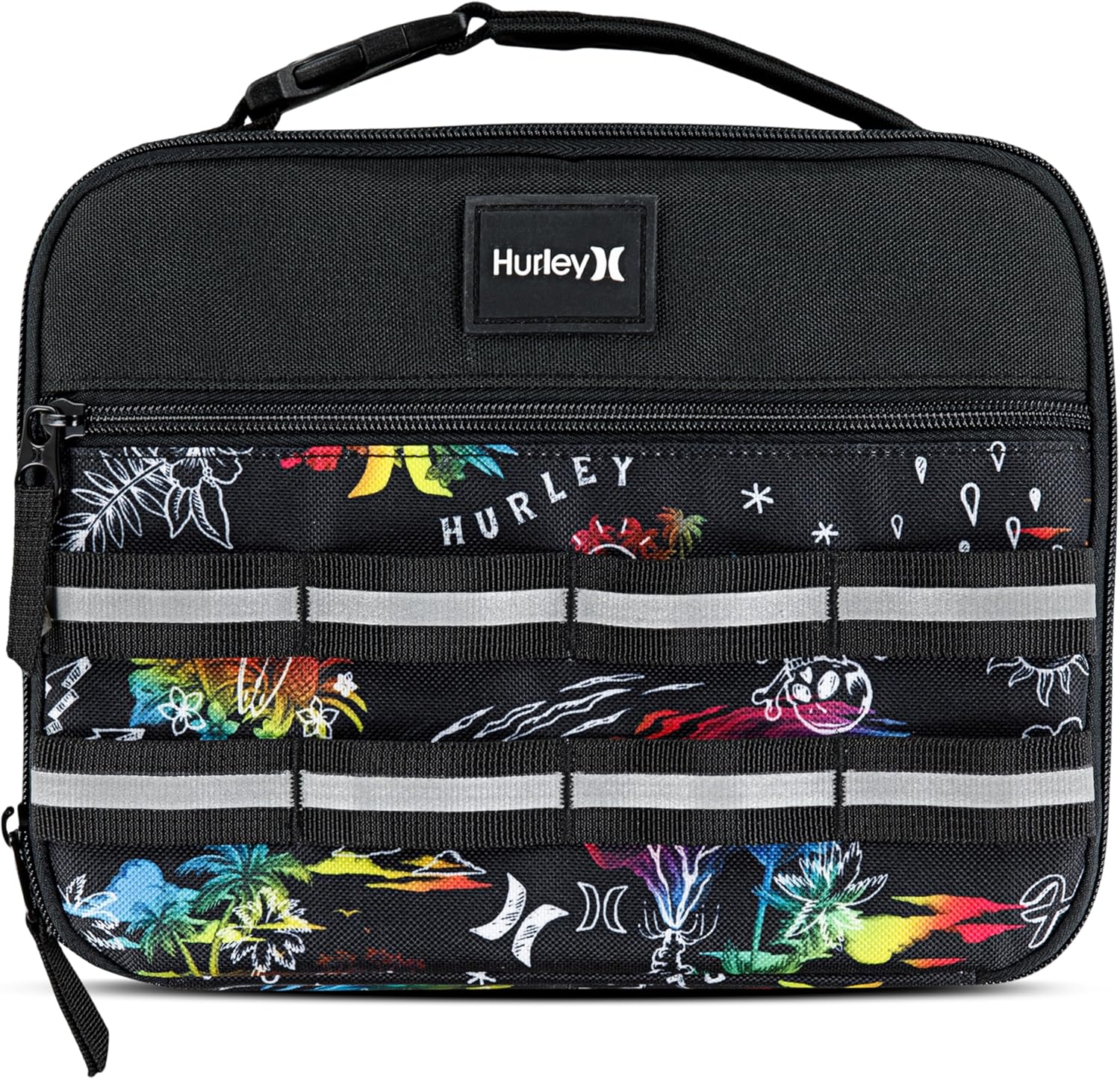 Hurley School Lunch Tote, Black/Multi