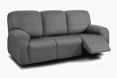 Miniatura 14 de ULTICOR Funda de sofá reclinable extra ancha de 75 a 100 pulgadas, funda de sofá reclinable de 2 plazas, tela de hilo de 6 piezas, fundas de sofá