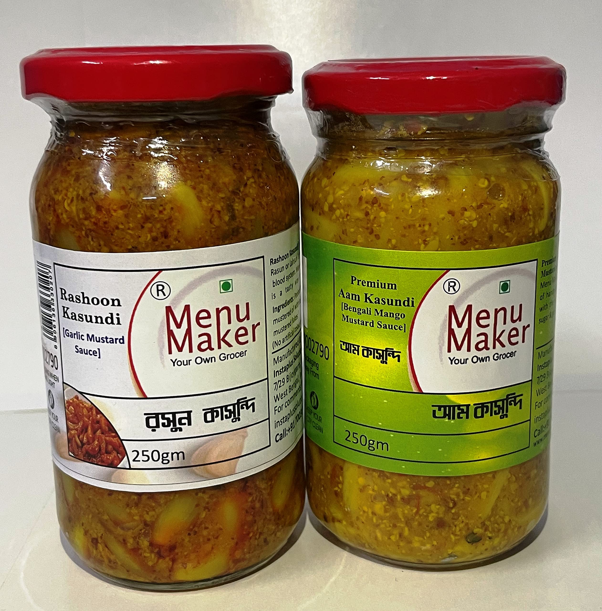 Menu Maker Select Premium Aam Kasundi and Rashunn Kasundi Combo Pack 250g Each