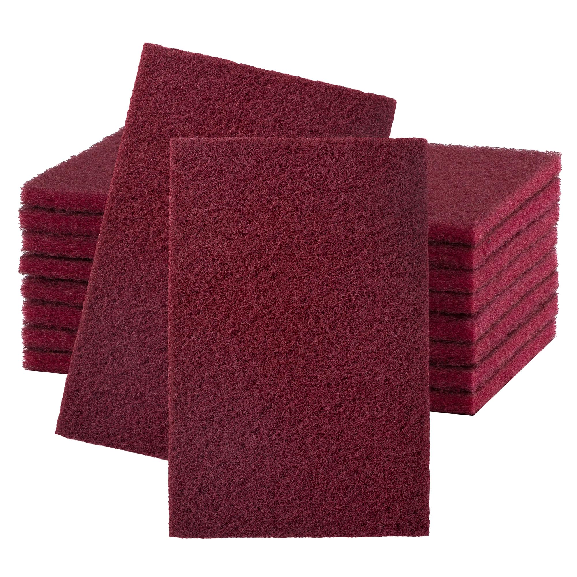6" x 9" Maroon General Purpose Scuff Pads,10 Pack Abrasive Pads for Automotive Cleaning Surface Preparation,320 Grit,Scotch Abrasive Brite Pad