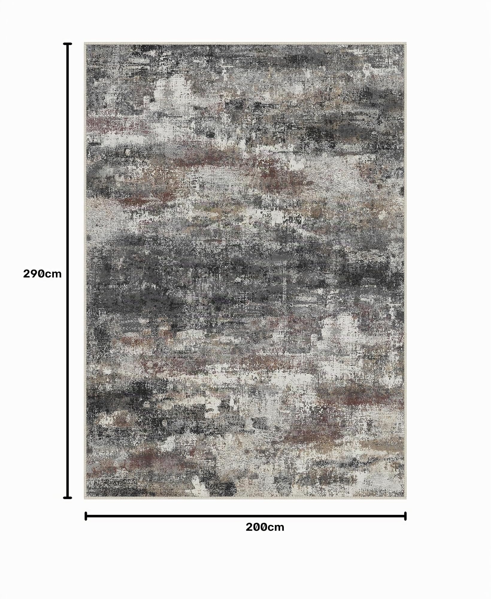 BEIMO Moderner Groß Wohnzimmer Teppich, Waschbar & rutschfest, 200x290 cm – Ansicht 2