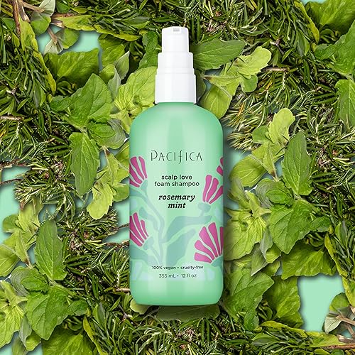 Vista 98 de Pacifica Belleza, champú revitalizante purificador de romero, menta calmante, desintoxica el cuero cabelludo y el cabello de la acumulación