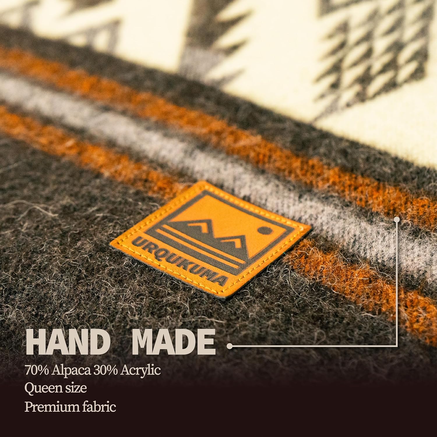 Alpaca Blanket - Premium Alpaca Wool Throw Blanket for Cozy Comfort - Warm Alpaca Wool Blanket - Variegated - Made by Artisans in The Heart of The Mountains of Ecuador