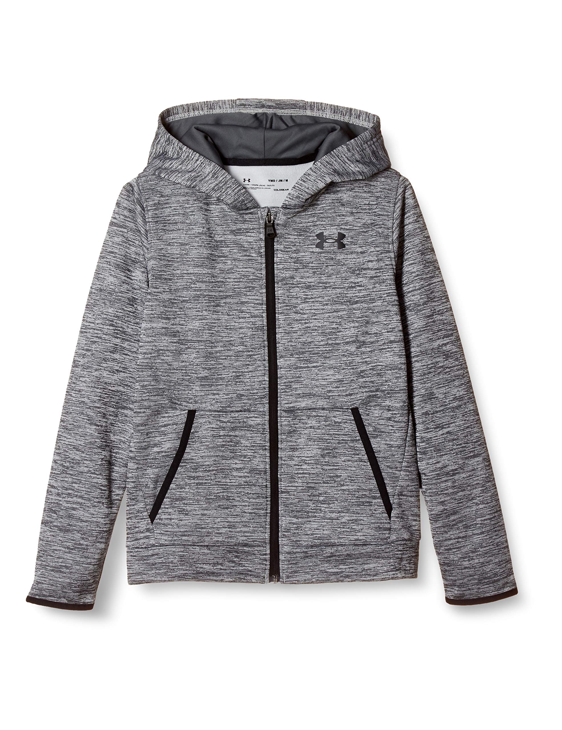 Under Armour Boys Halo Gray (014)/Black Fleece Full Zip, Xl