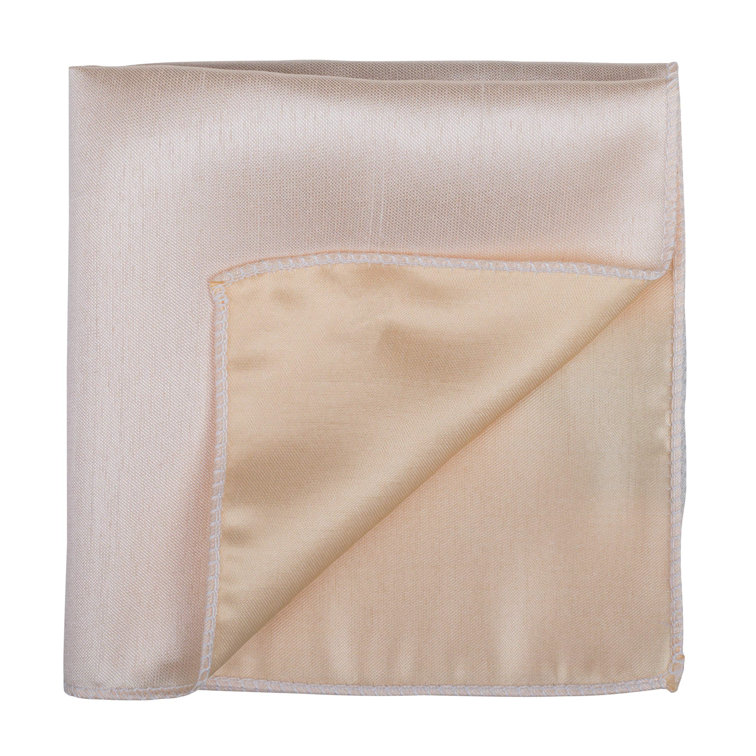 Abel & Burke Men's Butter Cream Shantung Pocket Square #Ab-Tph1005/4