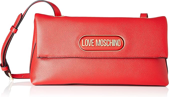 Love Moschino - Cartera Bandolera Negra Con Maxilogo "lettering" Dorado