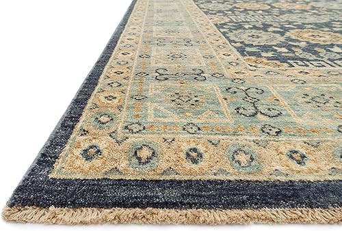 Miniatura 2 de Alfombras Loloi majemm-10inlb26o02ft. 6in. x 24ft. Majestic forma rectangular anudadas a mano alfombra de área, índigo y azul claro
