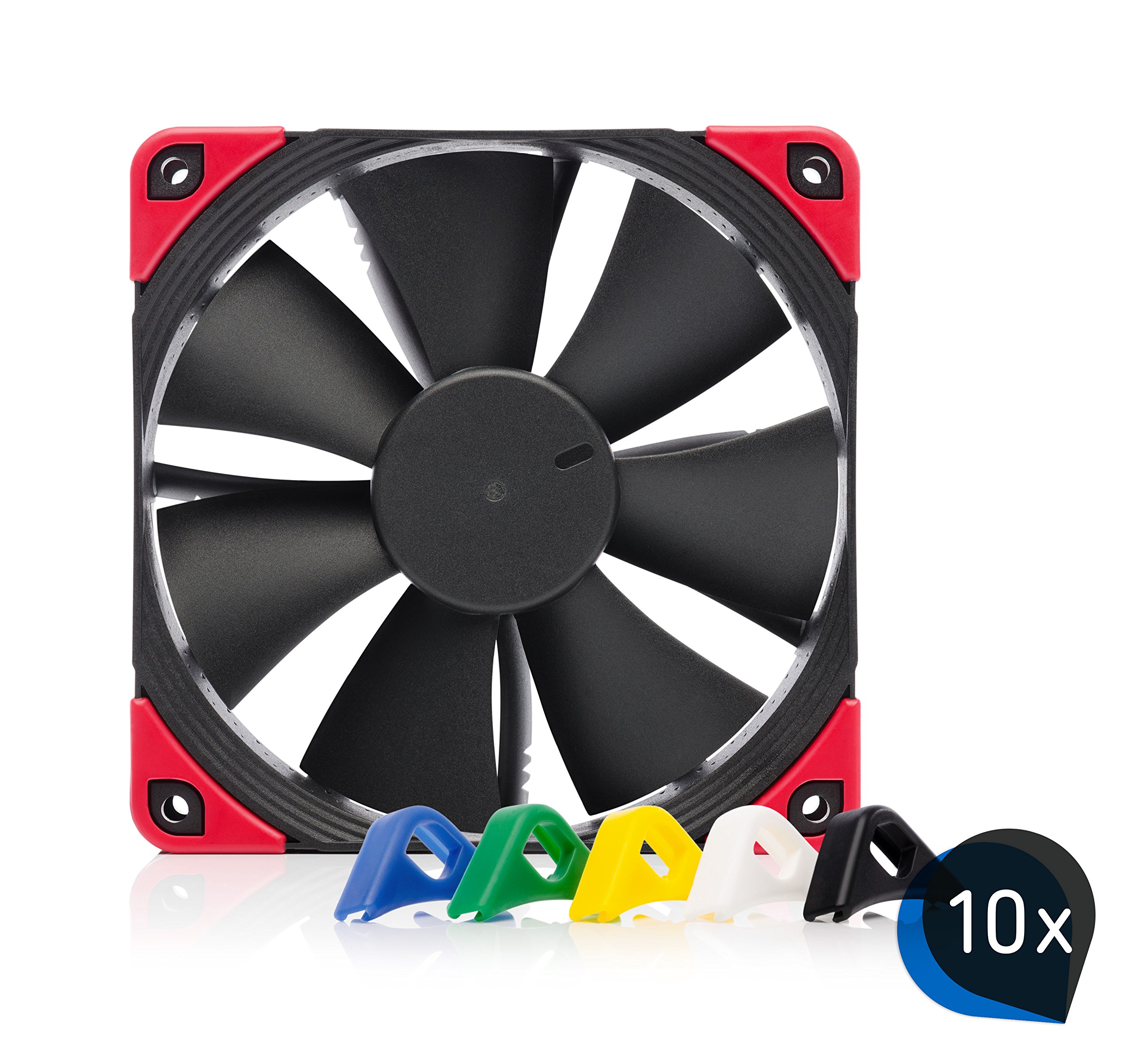 Noctua Paquet : 10x NF-F12 PWM chromax.black.swap, Ventilateur Silencieux Haut de Gamme, 4 Broches (120 mm, Noir)