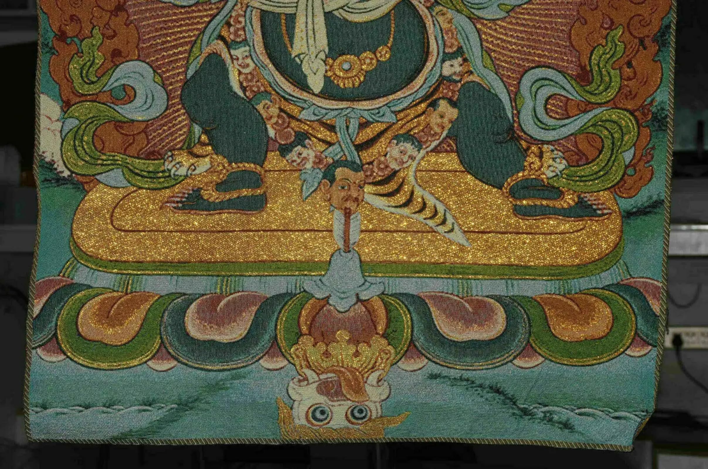 FENNYYAR Tibet Cloth Yamantaka Yama Dharmaraja, 90 cm, Buddha Thangka Tangka Wandbild Gemälde