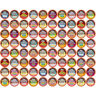 Java Factory Flavored Coffee Pods, Assorted Sampler, Variety Pack, Compatible with K Cup Brewers Including 2.0, 80 Count