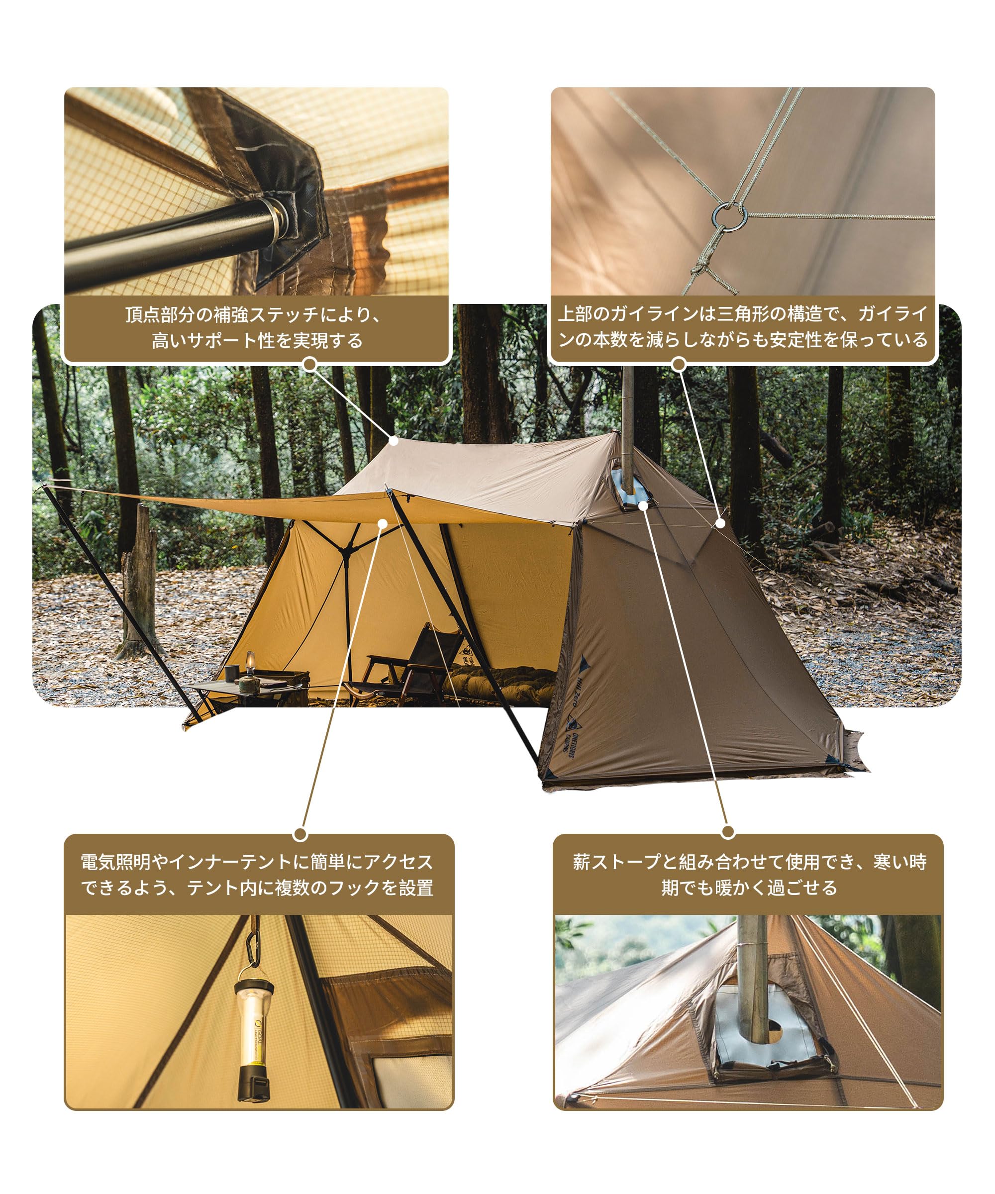 Amazon.co.jp: OneTigris SCARECROW パップテント 軍幕 1-2人用 
