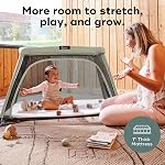 Babymoov Moov & Comfy 3-in-1 Travel Crib & Playard, Portable Baby Bed, Bassinet & Play Yard for Home, Travel, Naps, Sleepovers, Play & Rest, Portable Bassinet, Sage