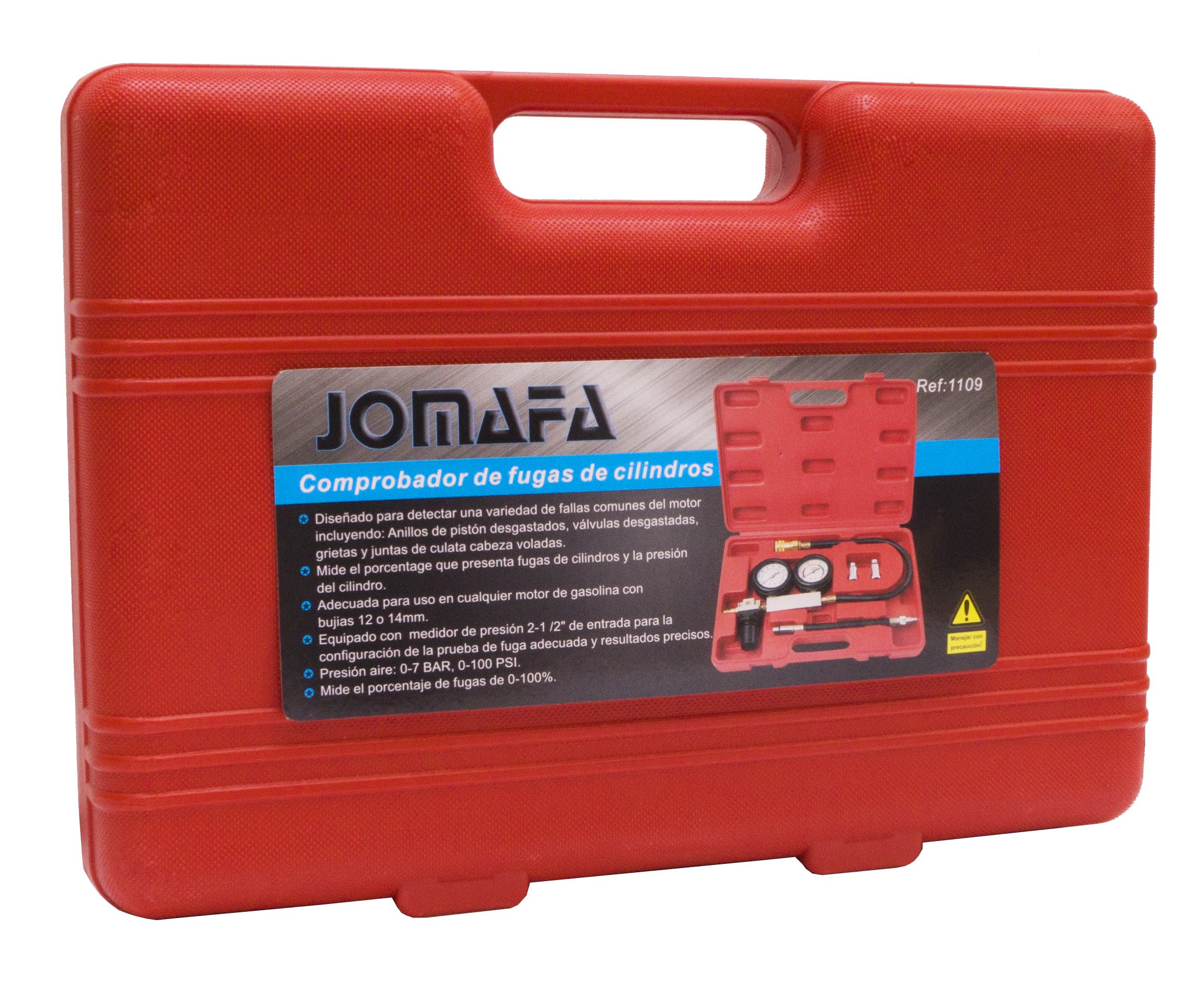 Kit comprobador de compresión Detector de fugas del cilindro Medidor de presión del cilindro de coche EN BAR y PSI
