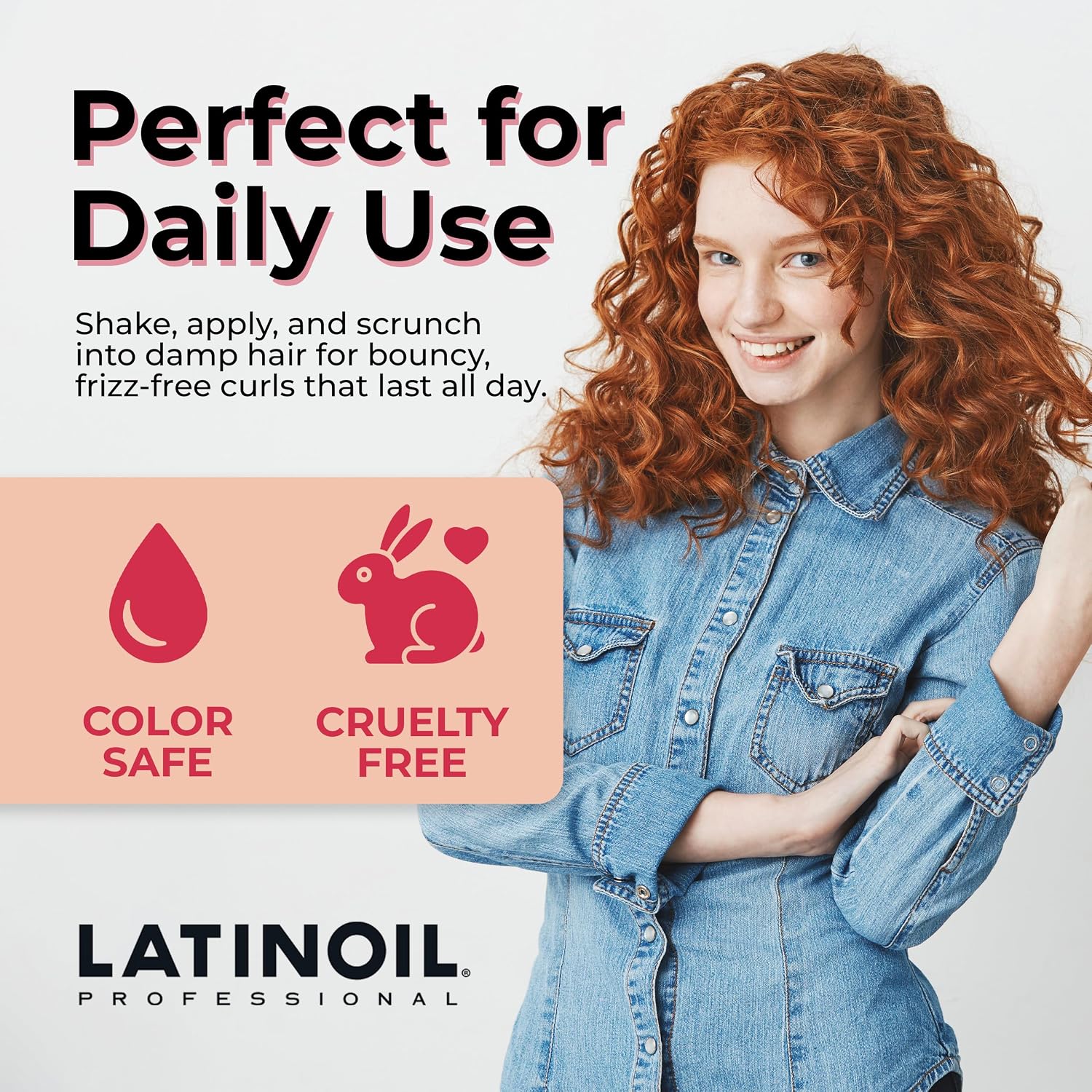 Latinoil - Chia Curl Defining Mousse for Curly & Wavy Hair – Lightweight Styling Foam with Chia Seed Oil & Omegas for Soft, Frizz-Free, Bouncy Curls – Volume Enhancer – Sulfate & Alcohol-Free – 7.3 oz