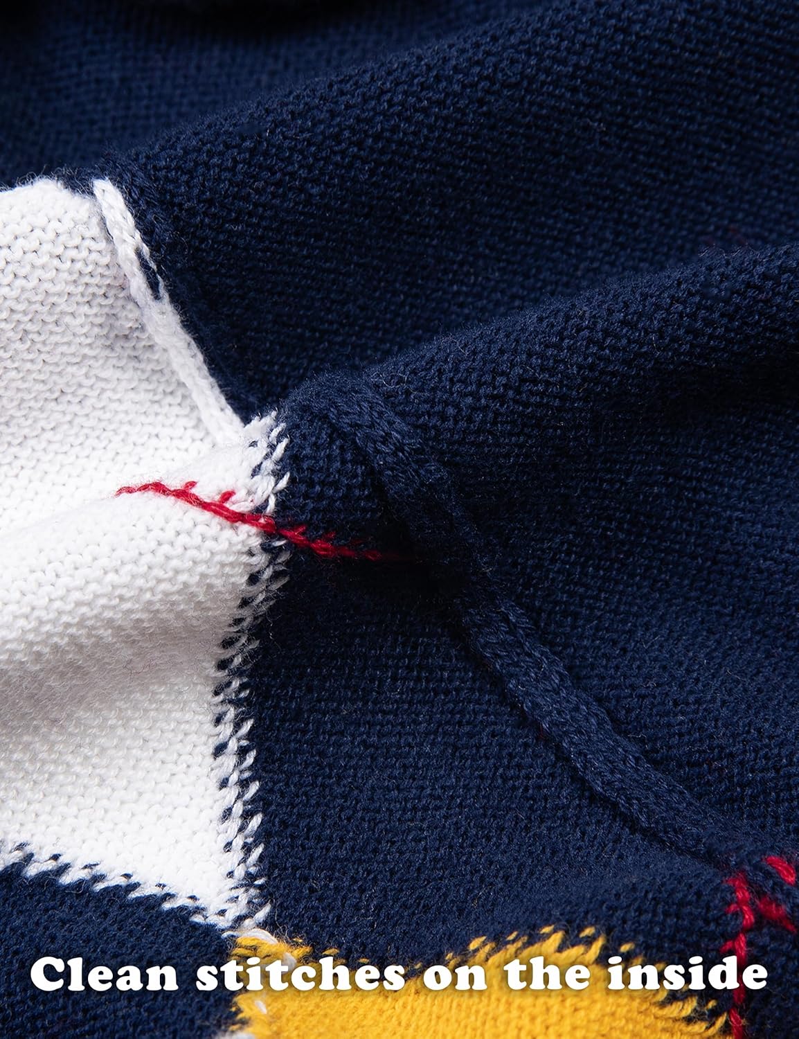 BOBOYOYO Boys Argyle Sweater Vest 100% Cotton V-Neck Vest Kids Uniform Sleeveless Sweaters for Children 5-12Y - Image 5