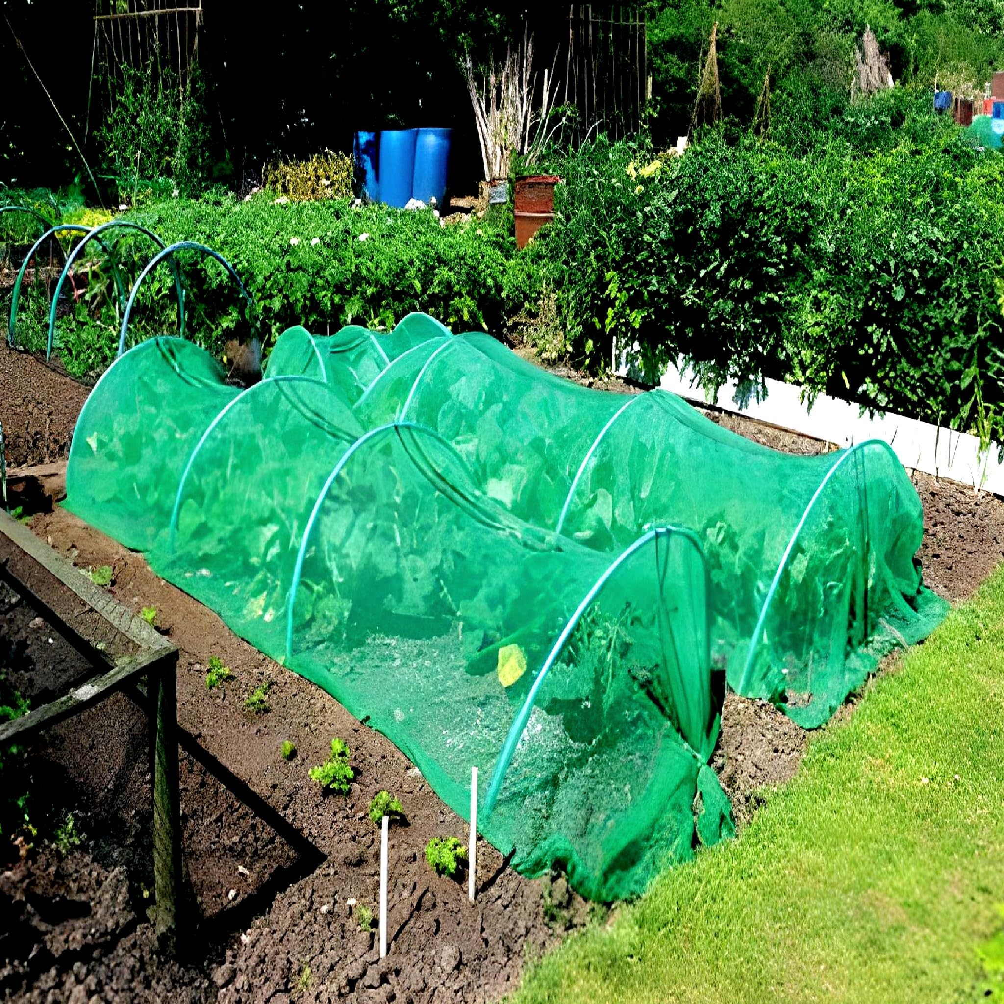 Malla de protección de fachadas en obras para evitar caída de escombros de balcones y andamios – Polietileno tejido Alta densidad 60 g/m2-Otros Usos en jardín y agricultura (Verde - 3 x 20 metros)