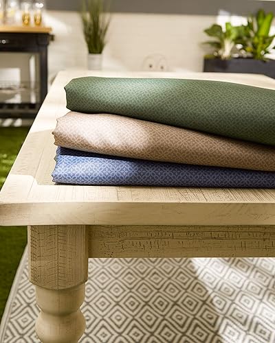 Miniatura 6 de DII Colección de mesa para interiorexterior con agujero para sombrilla con cremallera, lavable a máquina, celosía tonal, mantel, 60 pulgadas